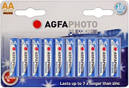 cod. BATT-AGFA-AA10  Batterie Stilo AGFAPHOTO platinum AA pack da 10...